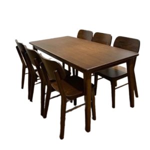 Bộ bàn ăn 6 ghế gỗ tự nhiên BA1