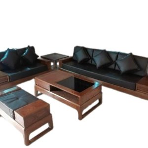 Bàn ghế 2 văng chân quỳ hàng dày 2cm SF2