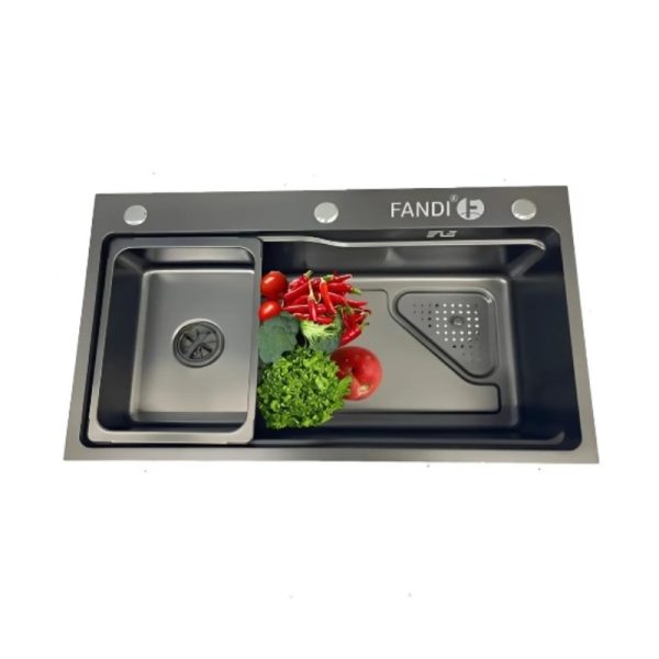 CHẬU RỬA 1 HỐ FANDI - HM7846 NANO ĐEN