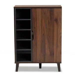 Tủ Giày Dép Gỗ MDF Màu Nâu Vân Gỗ Hiện Đại - TG05