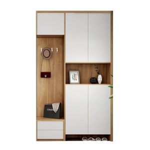 Tủ Giày Dép Gỗ MDF Tích Hợp Móc Treo Quần Áo Và Ngăn Đựng Đồ - TG02