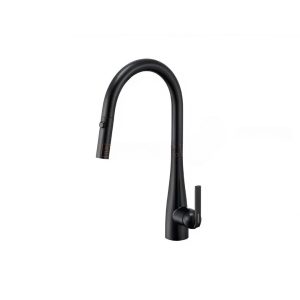 Vòi nước Eurogold dây rút inox 304 phủ nano đen EUF118DR