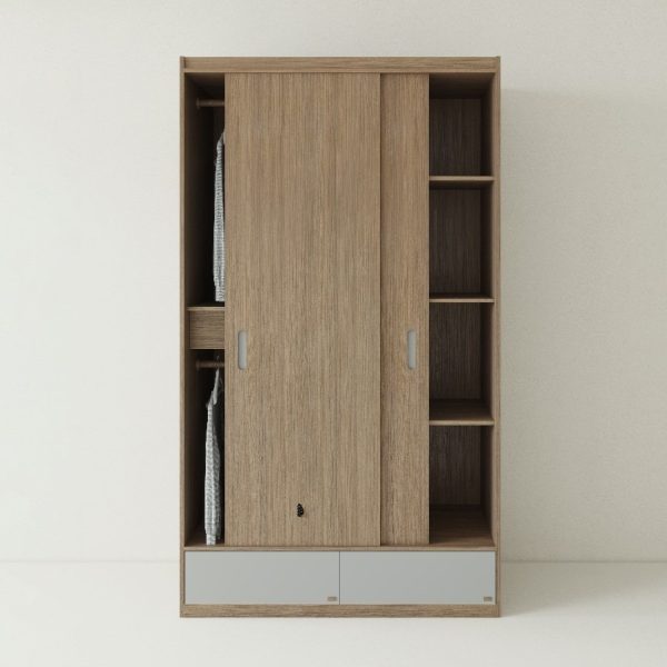 Tủ Quần Áo Gỗ MDF Cửa Lùa TATD22
