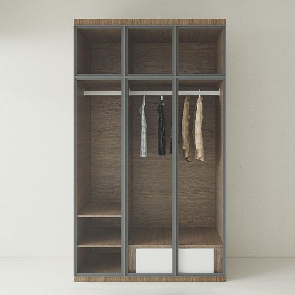 Tủ Quần Áo Gỗ MDF Cánh Kính TATD10