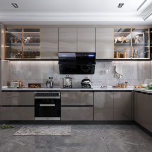 Tủ bếp MDF phủ Melamin Cánh Acrylic CN30