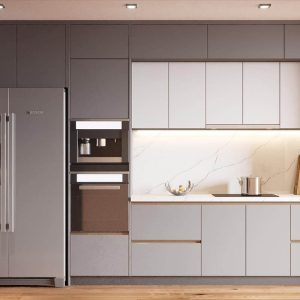 Tủ bếp gỗ MDF cốt xanh phủ Melamin An Cường CN27