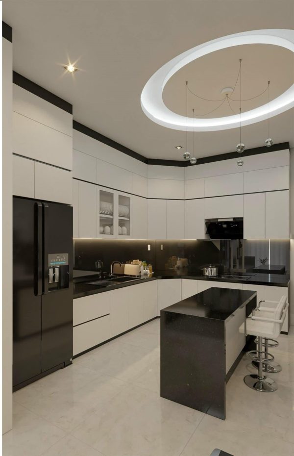 Tủ bếp gỗ MDF phủ Melamin lõi xanh Thái Lan Vanachai CN35