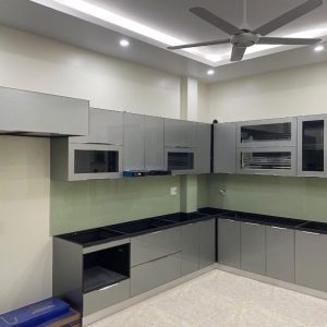 Tủ bếp Inox Cánh Kính CN09